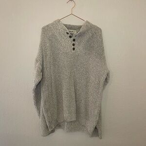 Eddie Bauer Vintage Cream Knit Sweater with Button Accents